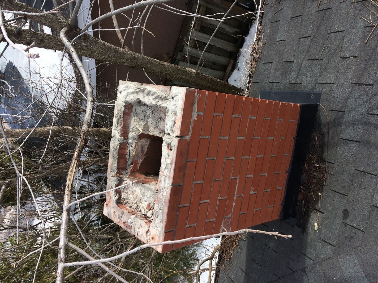 Deteriorating chimney crown found during a repair inspection